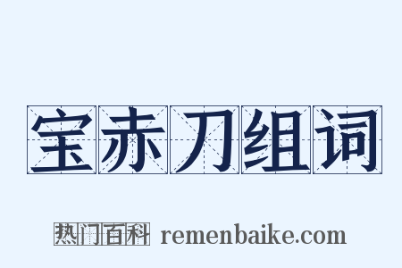 宝赤刀组词是什么意思的图片